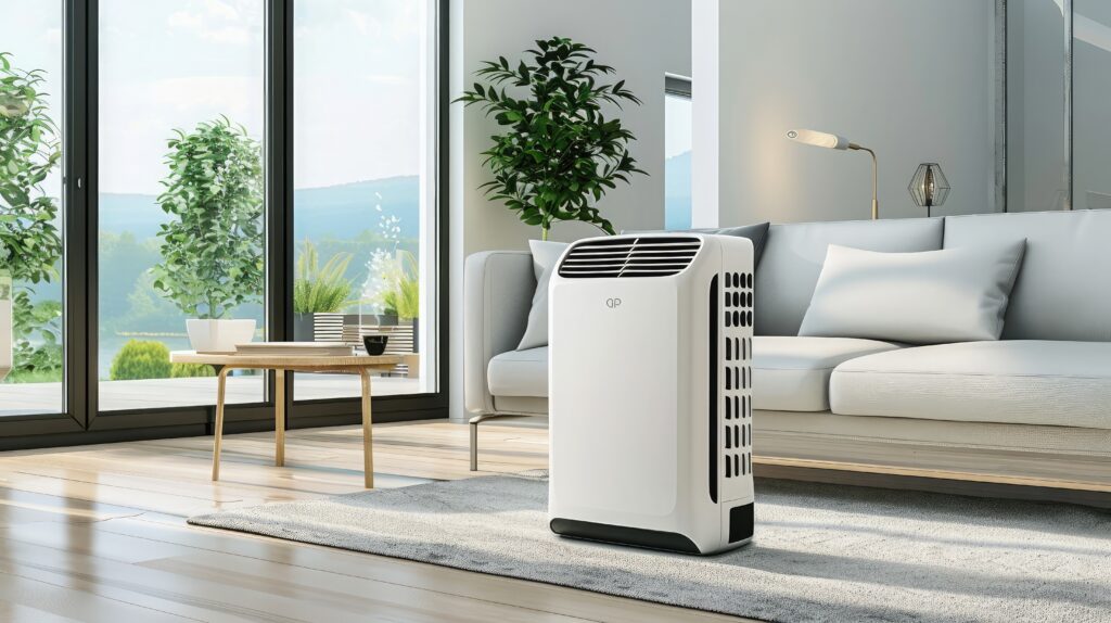 air cooler in a modern living room