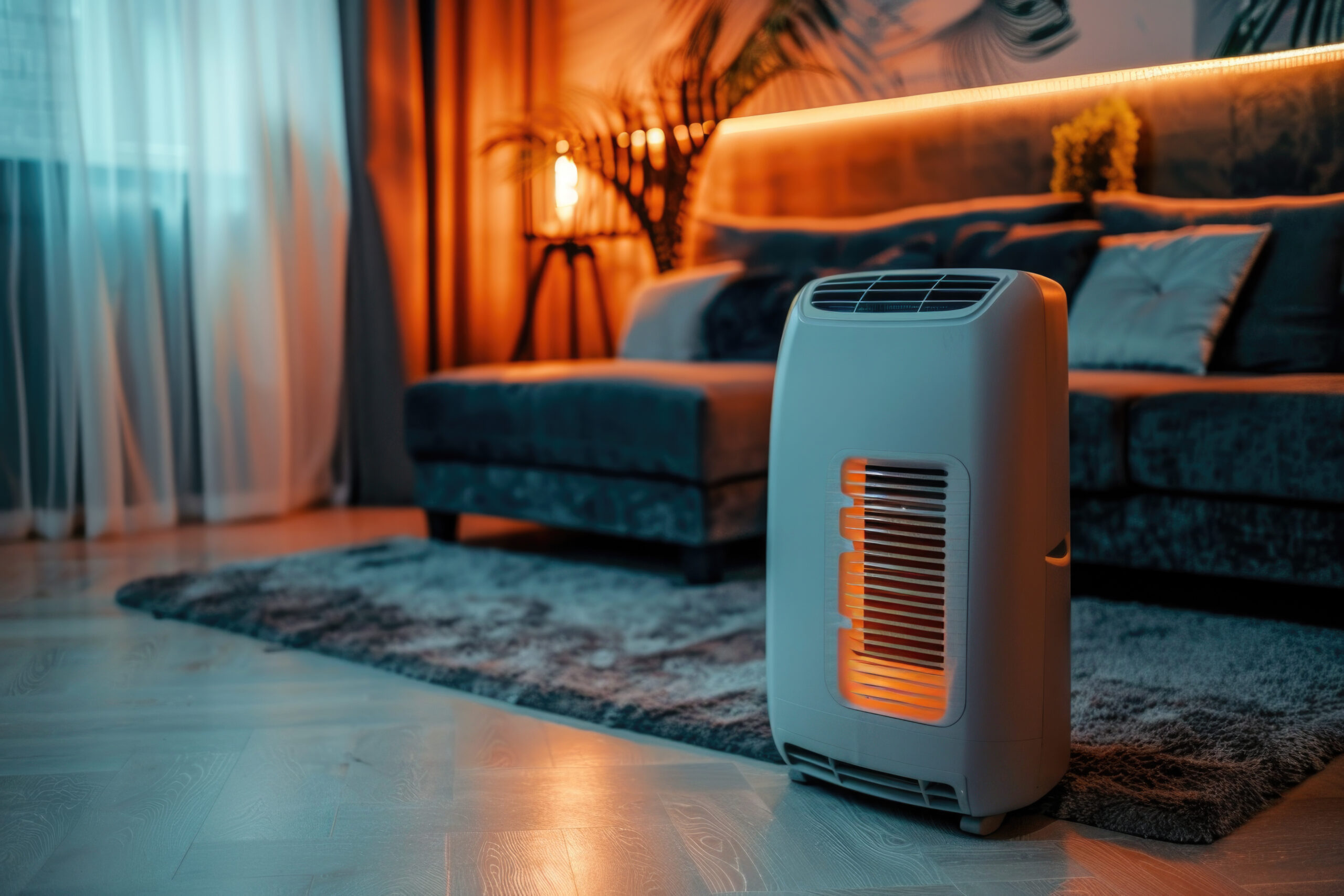 Dehumidifier in a living room