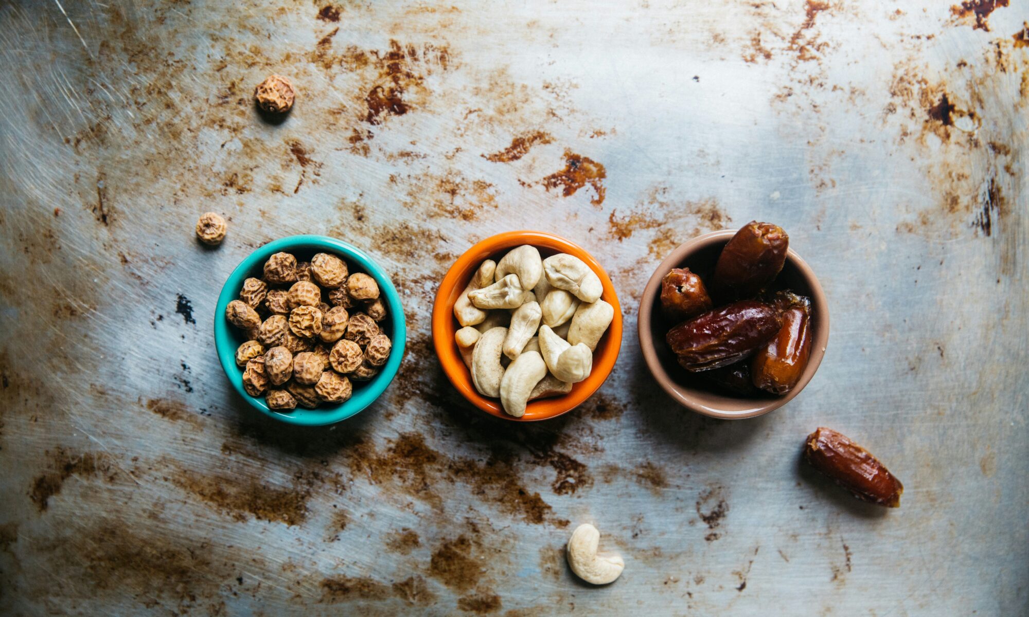 a bowl of different kinds of nuts