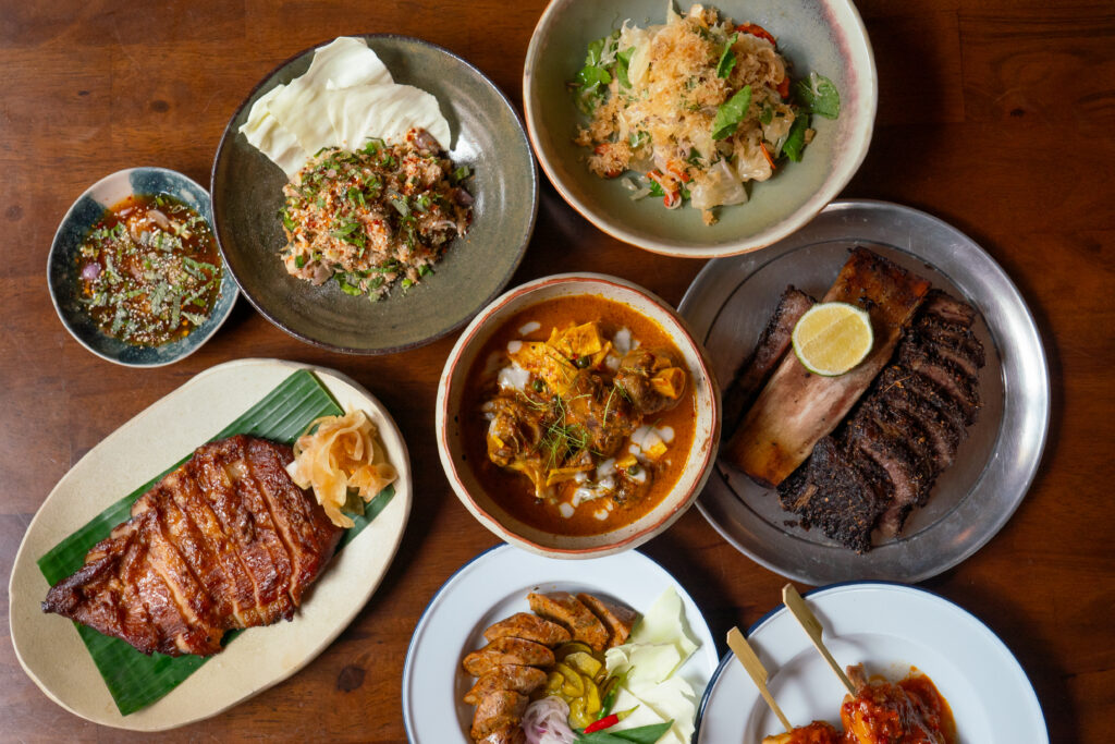 a flatlay of Jungle's food dishes