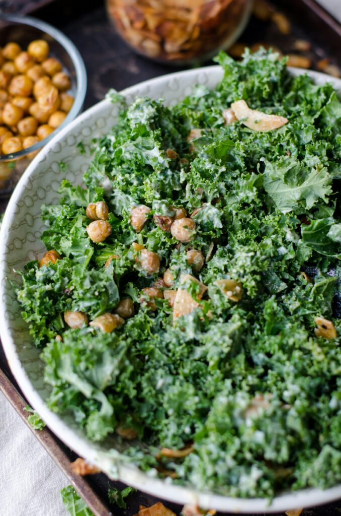 post-childbirth meal: leafy greens