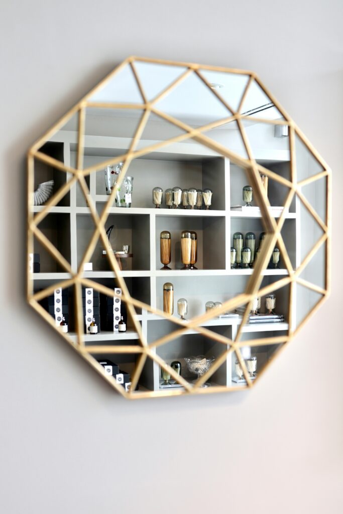 image of mirror in living room