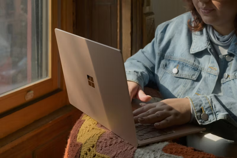 woman using a laptop