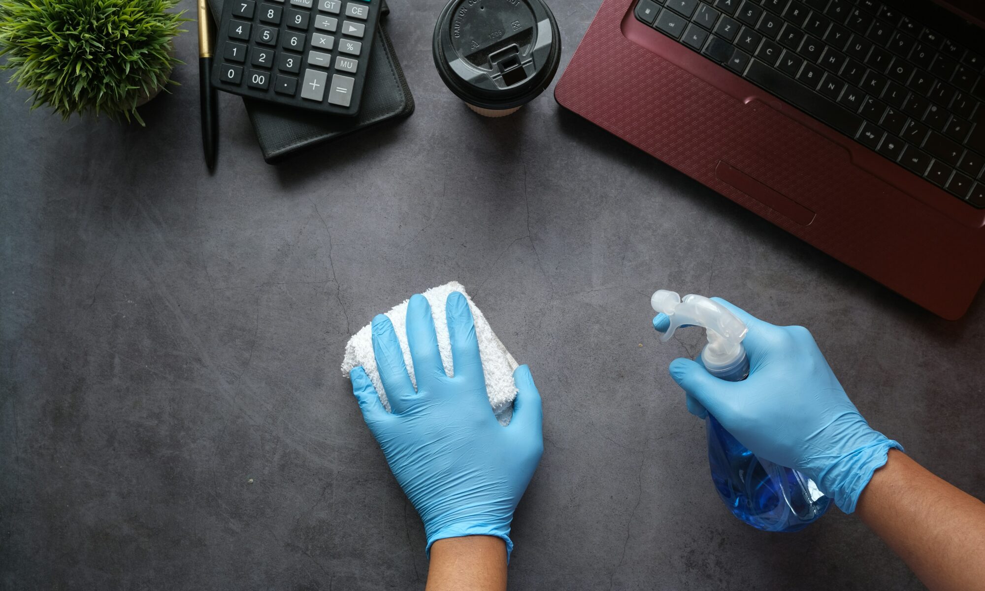 image of cleaning an office space