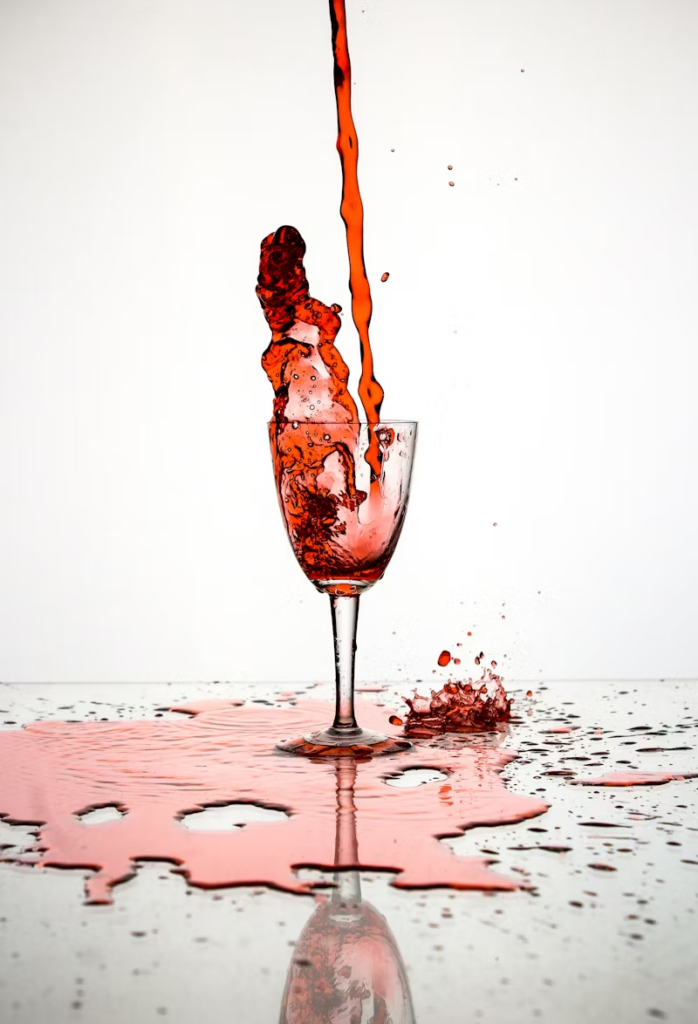 image of red wine spill