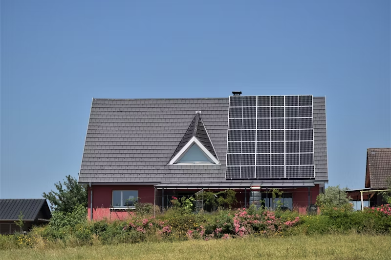 solar panels atop a roof 