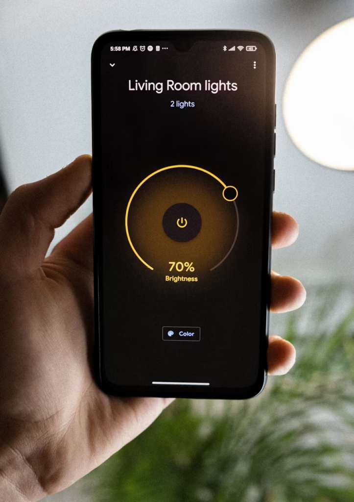 controlling a smart light via mobile phone